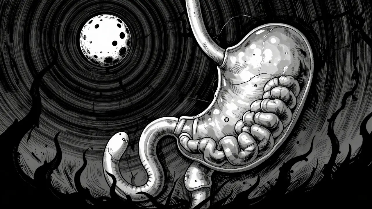 Horror manga depiction of gastric bypass intestinal rerouting