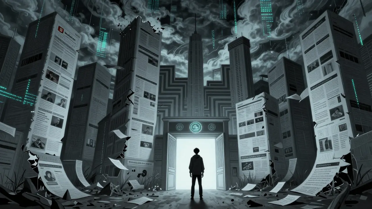 Navigating safe online pharmacies depicted as a labyrinth in anime style